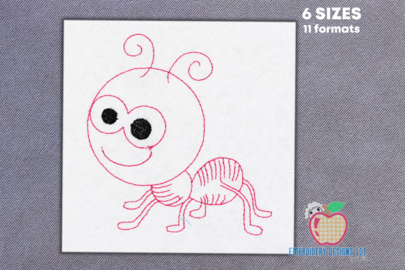 A Designer's Craft Fair Review: Funny Cartoon Ant Embroidery