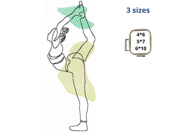 A Professional's Take on the Yoga Line Art Embroidery Design