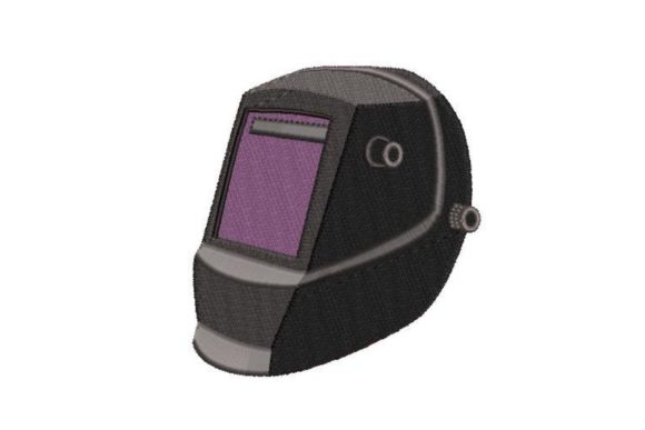 A Welder's Charm: Reviewing a Welder Helmet Embroidery Design