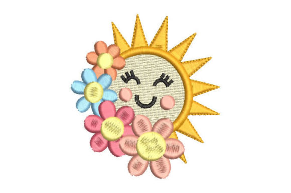 Embroidery Review: The Sun with Colorful Flowers