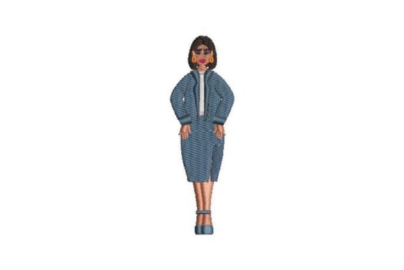 Hispanic Woman Embroidery Design for Boutique Apparel
