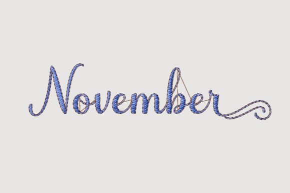 November Lettering with Border: A Cozy Autumn Embroidery Review