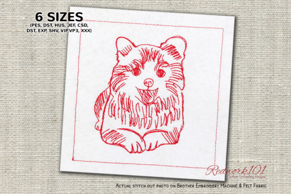 Pomeranian with Tongue Out: Holiday Embroidery Review