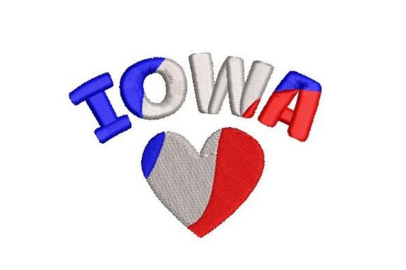 Reviewing Iowa: A Patriotic Embroidery Design for Seasonal Crafting