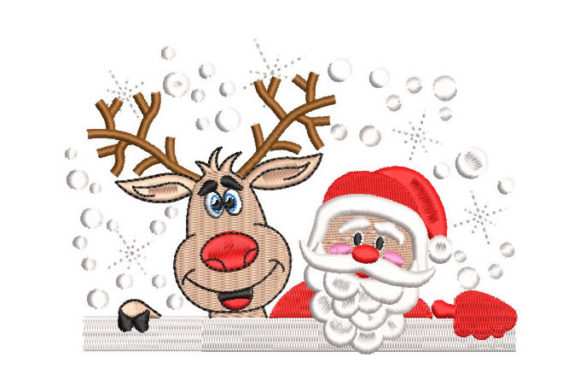 Santa Claus and Reindeer Embroidery Design Review for Business